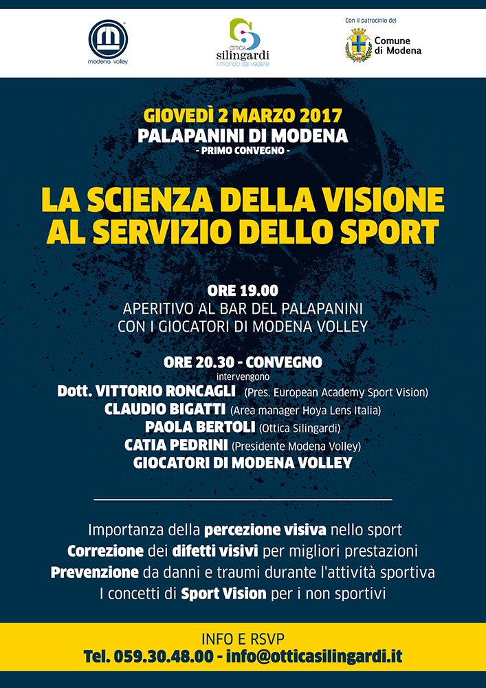 Evento Scienza Visiva Sport|leaflet convegno modena